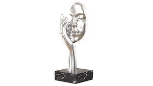 3D Decorative figurine face in hand