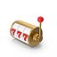 Maquina tragamonedas con bote de oro