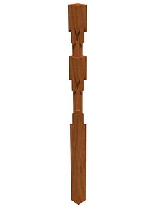 Balinese style pillar wood carving