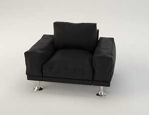 3D modern leather chair model