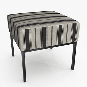 Pax Black Natural Ottoman