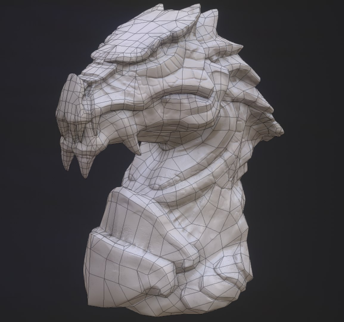 Ready Dragon Statue Pbr 3d Model