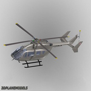 eurocopter ec helicopter aircraft 3d model