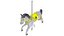 3D Carousel Horse Yellow model
