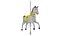 3D Carousel Horse Yellow model