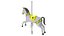 3D Carousel Horse Yellow model