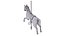 3D Carousel Horse Yellow model
