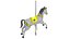 3D Carousel Horse Yellow model