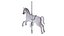 3D Carousel Horse Yellow model