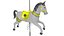 3D Carousel Horse Yellow model