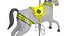 3D Carousel Horse Yellow model
