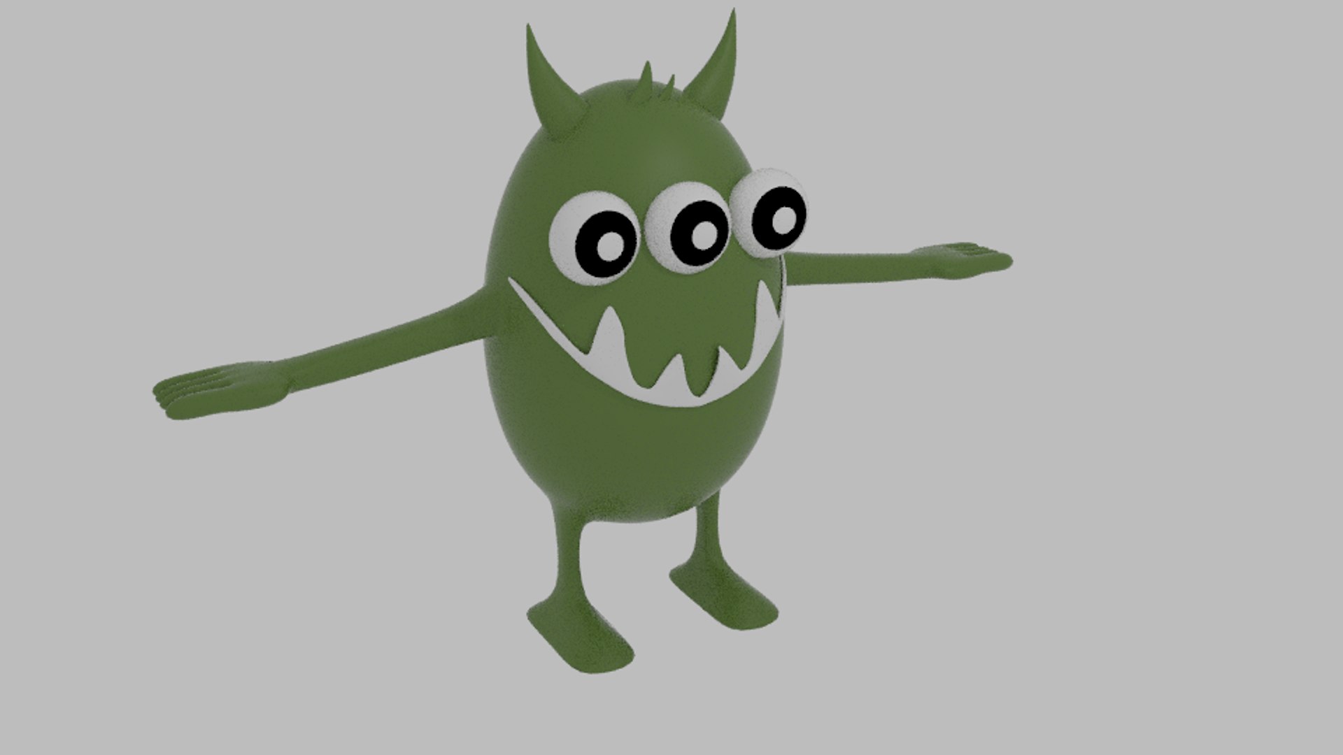 Germonster Germ Monster 3D Model - TurboSquid 1289763