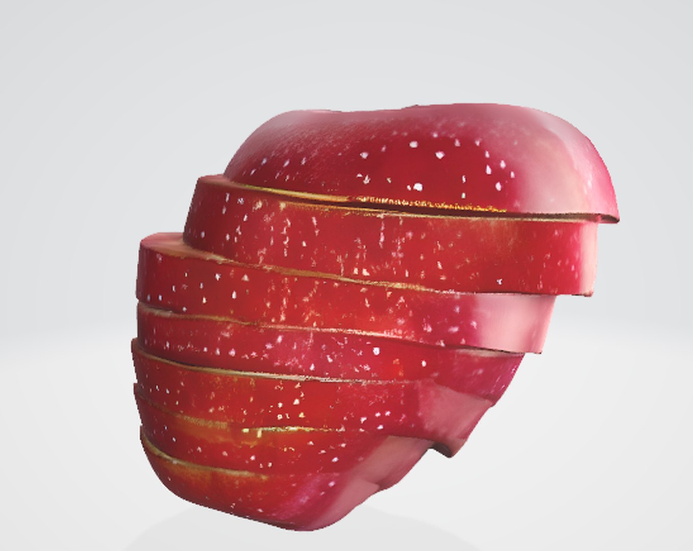 3D Realistic Apple Slices 3D Render - TurboSquid 2284324