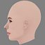 Camila Queiroz Head - No Hair - Low poly head for game
