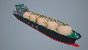 lng tanker ship 3D model