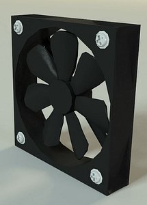 computer case fan 3d model