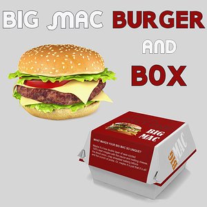 big mac burger box model