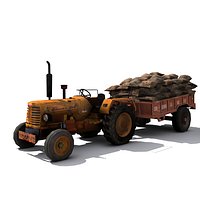 Tractor with Gunny Bag