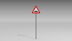 3d speed bumps sign
