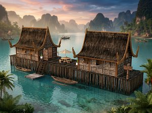 Triditional Beach Wooden house