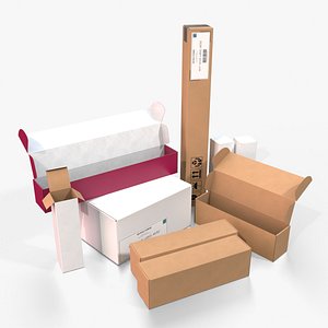Cardboard Box Collection - Narrow and Elongated Set