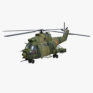 iar 330 puma helicopter 3d model