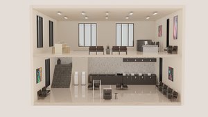 Bank Interior 3D