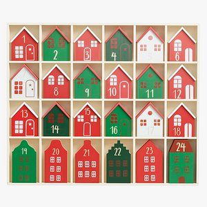 Christmas Wooden Advent Calendar model
