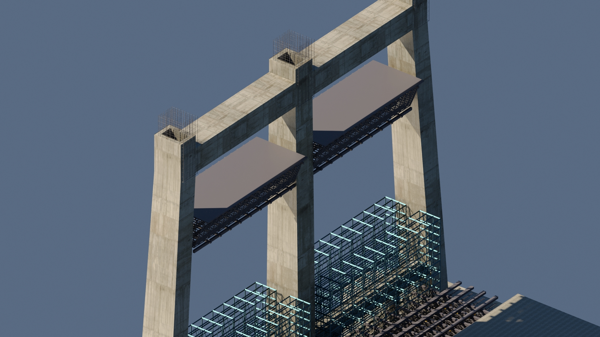 Climbing formwork ANIMATED Modelo 3D - TurboSquid 1709423