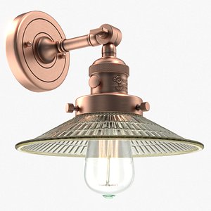 3D Halophane Sconce With Switch model