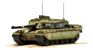 3d model of challenger battle tank 2