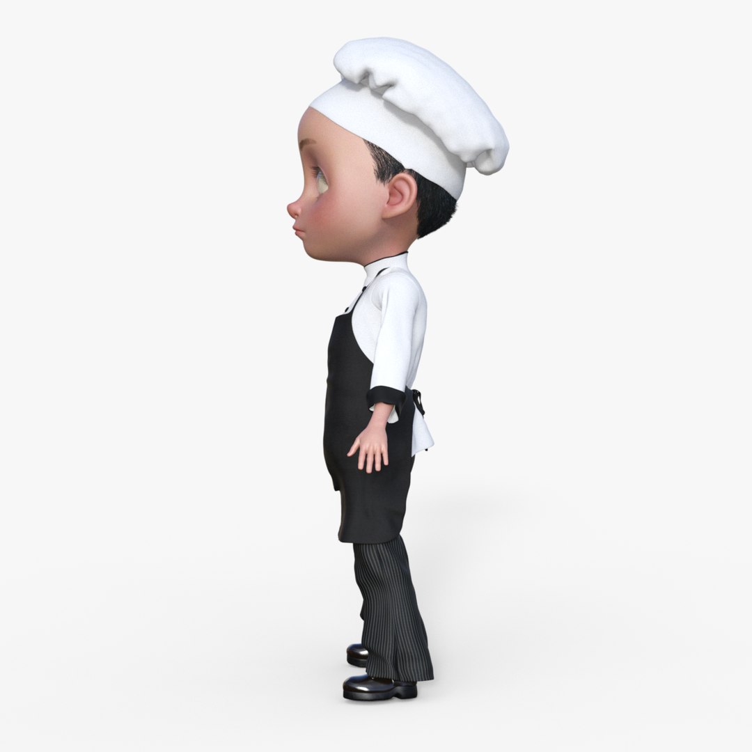 3D Model Cartoon Chef Rigged - TurboSquid 2191871