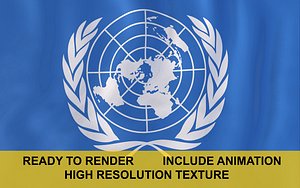 flag united 3d model