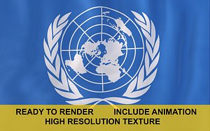 United Nations 3d Flag