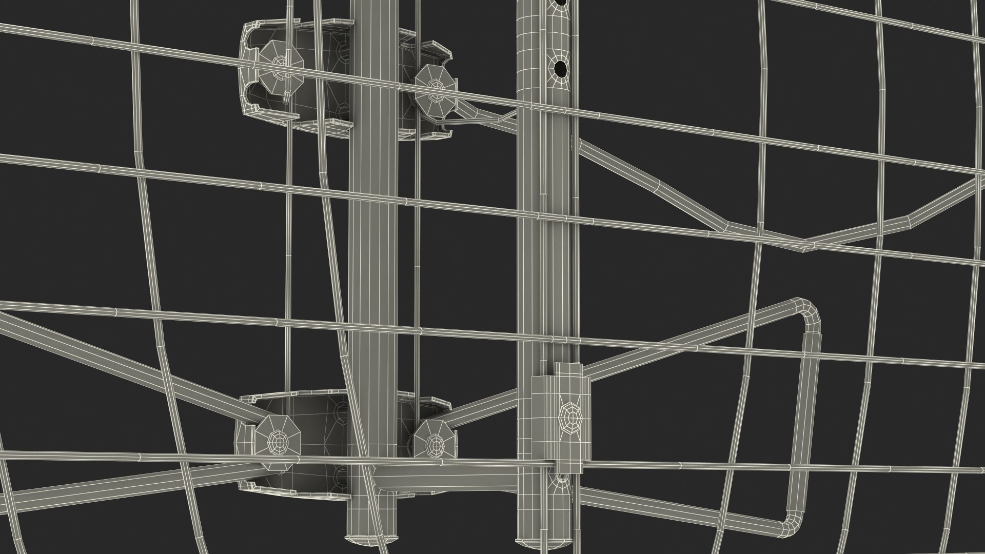 UHF Long Range Multi Directional Bowtie TV Antenna 3D Model