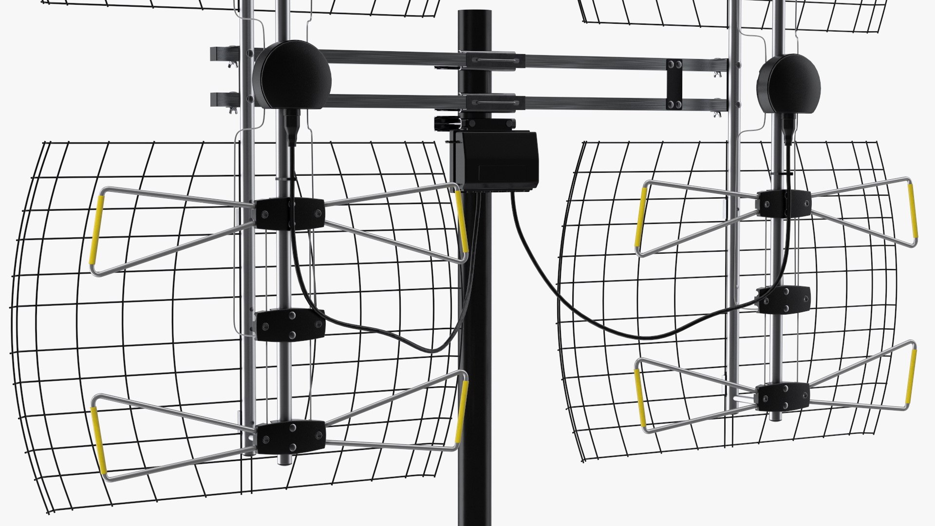 UHF Long Range Multi Directional Bowtie TV Antenna 3D model ...