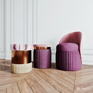 koket chair pouf 3D model