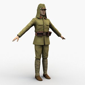 japanese soldier 3D model
