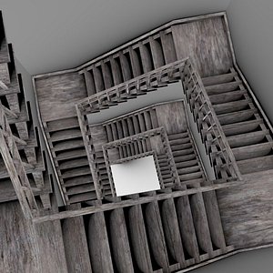 old staircase interior 3ds