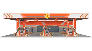 gas station 3D model