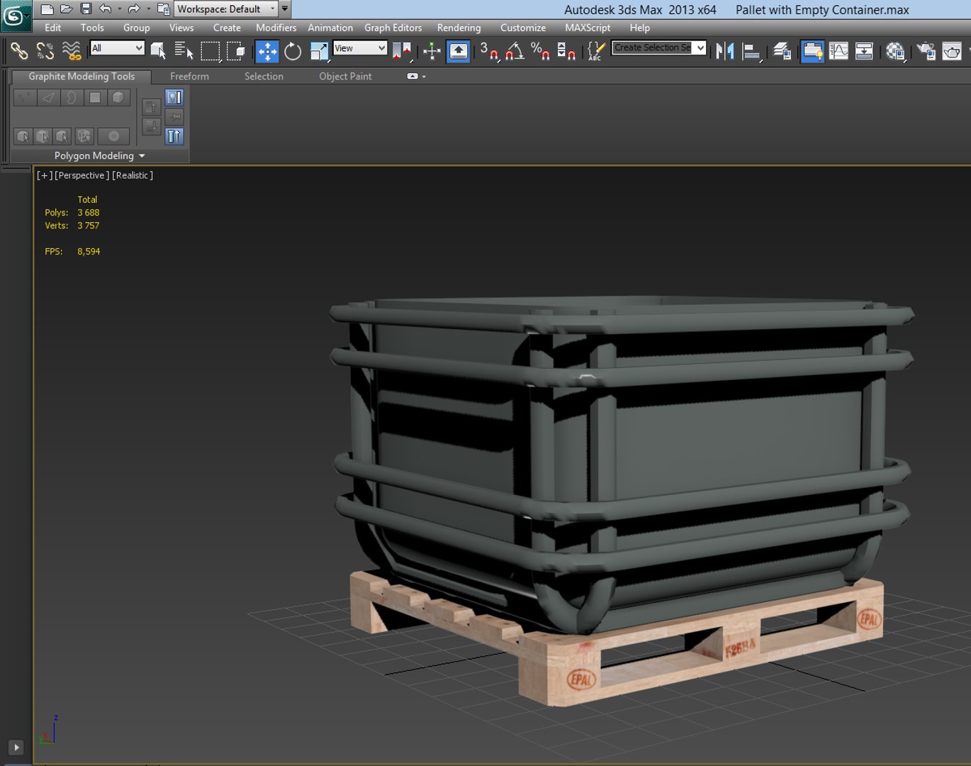 Container Pallet 3d 3ds
