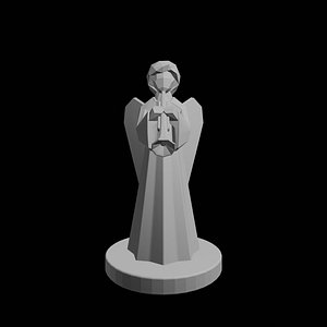 Geometric Angel with Trumpet 3D Print Model 3D model