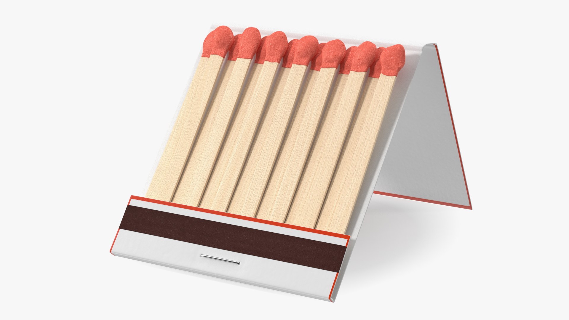 Plain White Matchbook 3D model preview