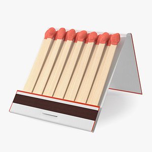 3D Plain White Matchbook model
