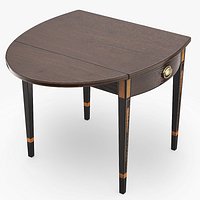 Oval Office Demi Lune Table Brown
