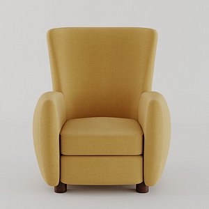 Jean Royere relax armchair 3D model