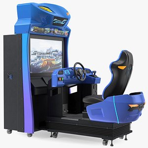 Storm Racer G Motion Deluxe Driving Arcade Machine Active