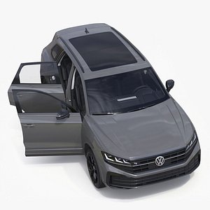 3D Volkswagen Touareg 2024 Grey Rigged for Cinema 4D
