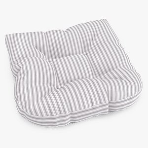 3D Chair Seat Cushion Striped model