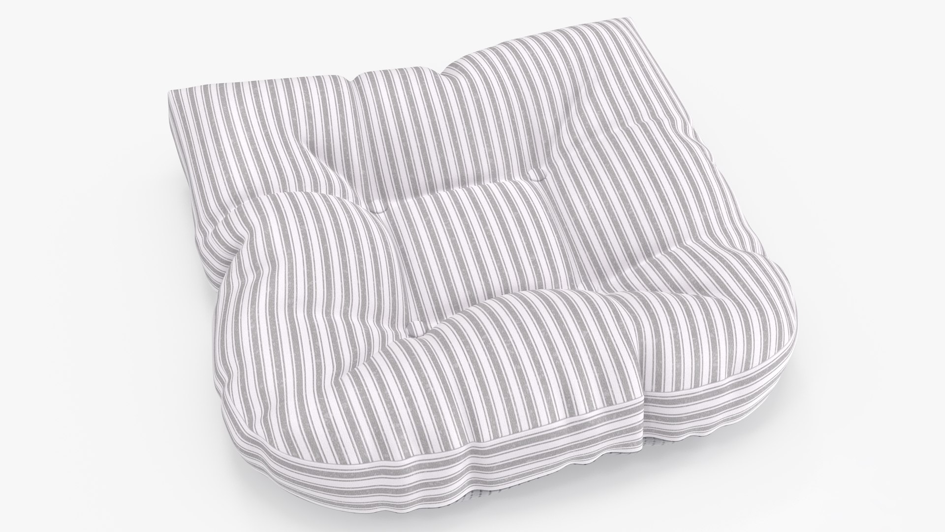 Chair Seat Cushion Striped 3D model preview